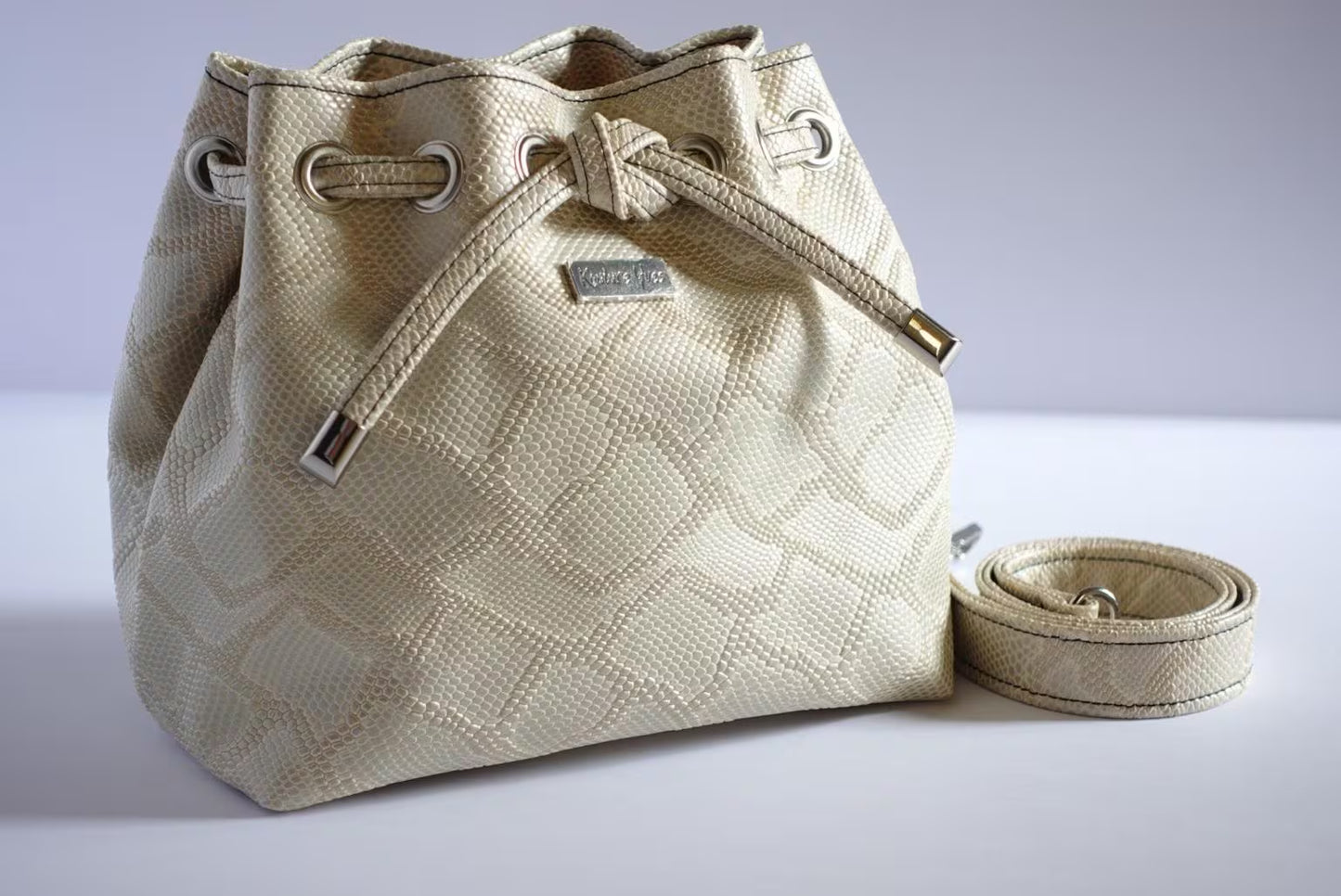 Ivory Serpentine Shimere Bag