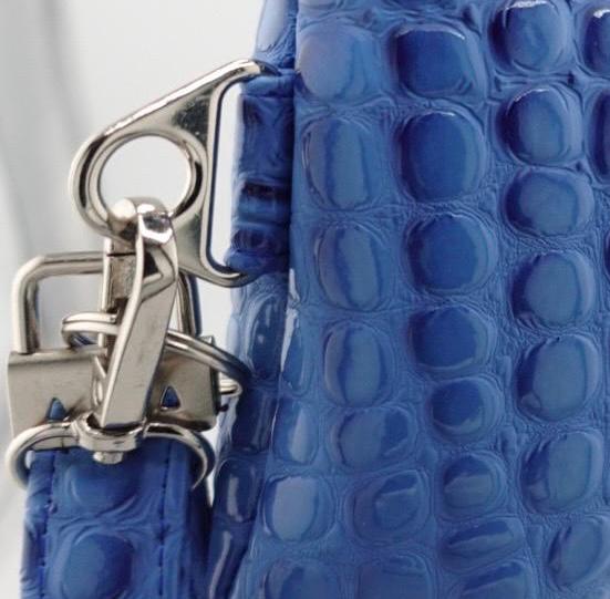 Sapphire Croc Wristlet
